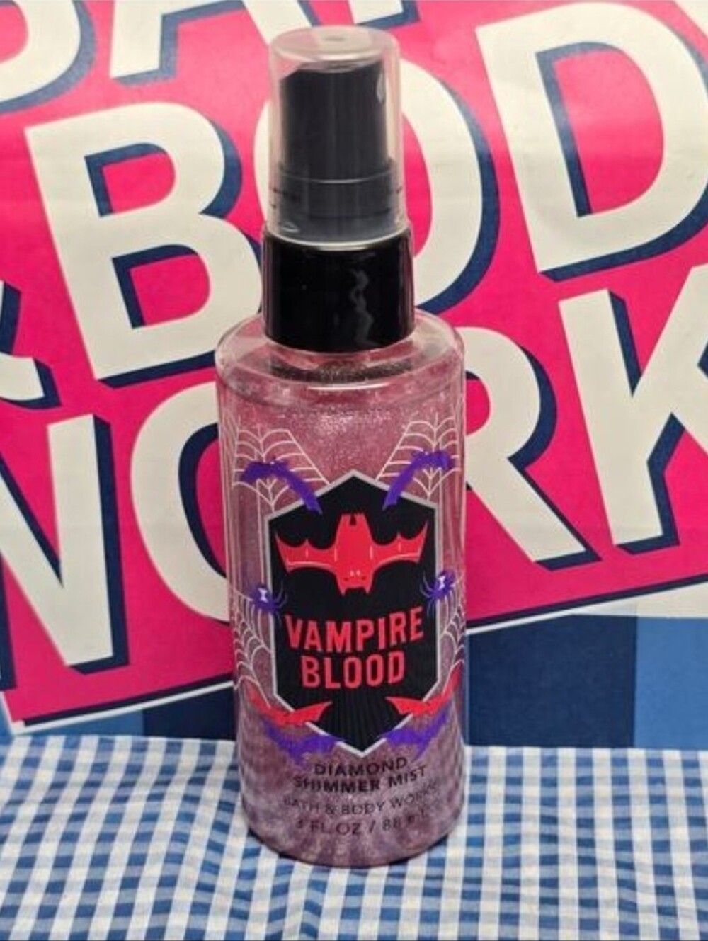 BBW Vampire Blood Diamond Shimmer Sparkle Fine Fragrance Mist Travel Size 3 OZ.